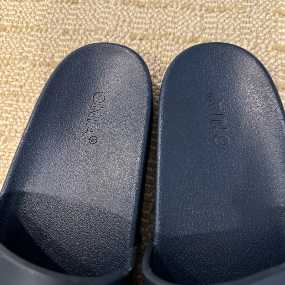 Onia Men's Deep Blue Slide Sandals - Picture 4 of 6
